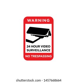 Warning Sticker for Security Alarm CCTV Camera Surveillance