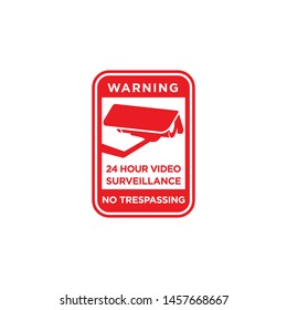 Warning Sticker for Security Alarm CCTV Camera Surveillance