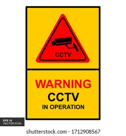 Warning Sticker for Security Alarm CCTV Camera Surveillance