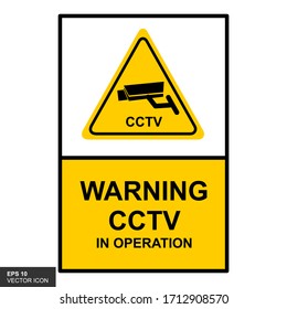 Warning Sticker for Security Alarm CCTV Camera Surveillance