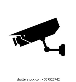 Warning Sticker for Security Alarm CCTV Camera . Vector illustration