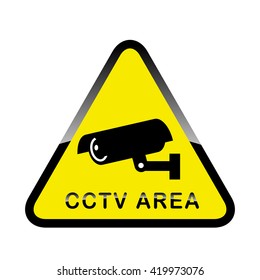 Warning Sticker for Security Alarm CCTV Camera.