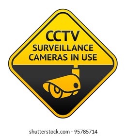 Warning Sticker for Security Alarm CCTV Camera Surveillance
