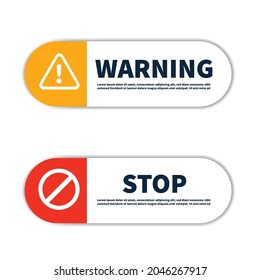 Warning and stop sign button