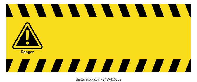 Warning stop sign. Important announcement. Design with stop icon for banner or signboard. Vector illustration.