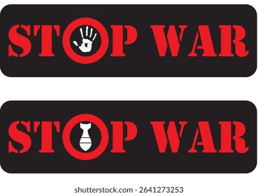 Warning Stop War Slogan Stock Vectors and Vector Art copy