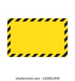 Warning striped background, warning to be careful, potential danger, yellow & black stripes on the diagonal, vector template sign border yellow and black color. Construction warning border