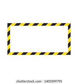 Warning Striped Frame Warning Be Careful Stock Vector (Royalty Free ...