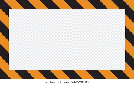 warning striped rectangular background, yellow and black stripes on the diagonal, warning to be careful potential danger vector template sign border yellow and black color  warning border. eps 10