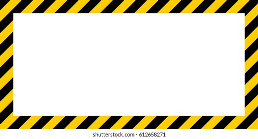 warning striped rectangular background, yellow and black stripes on the diagonal, warning to be careful  potential danger vector template sign border yellow and black color Construction warning border