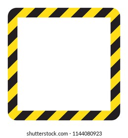 Warning Striped Square Frame Warning Be Stock Vector (Royalty Free ...