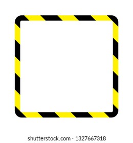 Warning Stripes Frame Square Frame Yellow Stock Vector (Royalty Free ...