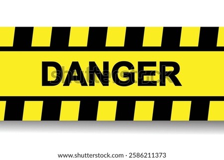 Warning strips signs. Black and yellow diagonal slashes and chevron prints for caution tapes or barricades. caution tape border. warning tape striped line. Vector illustration on white background.