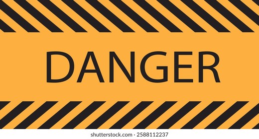 Warning Strips vector illustration of black and yellow Police stripe border. Stripes on the diagonal, danger vector template sign background, danger sign, Danger area mark, line danger stripe. 