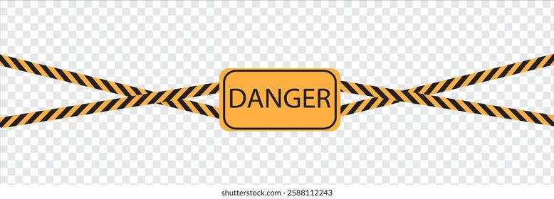 Warning Strips vector illustration of black and yellow Police stripe border. Stripes on the diagonal, danger vector template sign background, danger sign, Danger area mark, line danger stripe. 