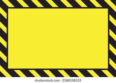 Warning Strips vector illustration, Warning striped and Frame background, Black and yellow stripes. Abstract concept graphic element. Construction sign. Art design line of crime places. EPS10