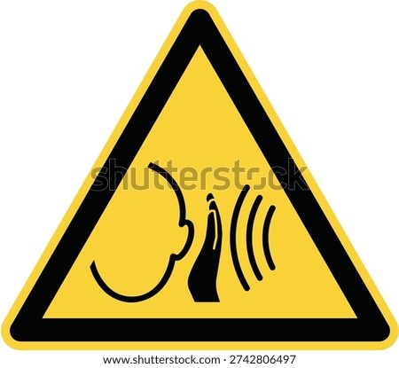 Warning sudden loud noise sign vector illustration, GHS hazard pictograms. To warm of sudden loud noise. Hazard icons, safety sign.