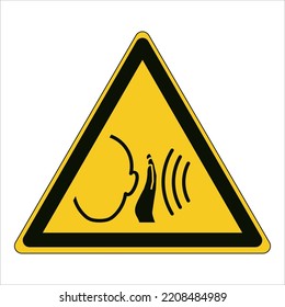 
Warning; Sudden loud noise
Taking care in areas where there can be sudden loud noise