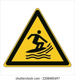 Warning; Surf craft area
To warn of surf craft (e.g. surfboards, surf skis, surf kayaks)