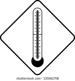 Warning symbol danger of temperature