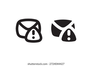 Warning symbol with exclamation mark in triangle.