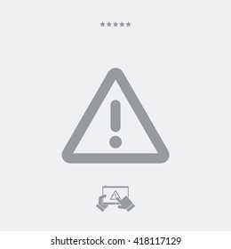 Warning symbol flat icon