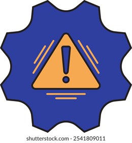 The warning symbol in the gears reminds us that every mechanism needs attention to keep it running properly and safely.