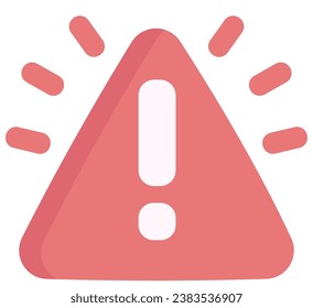 Warning symbol isolated on white background.