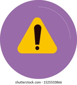 Warning symbol isolated vector illustration