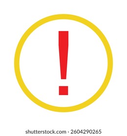 Warning symbol on a white background. Warning, Attention vector icon, Danger clip art in Flat style, Traffic sign illustration for website and construction in eps 10.