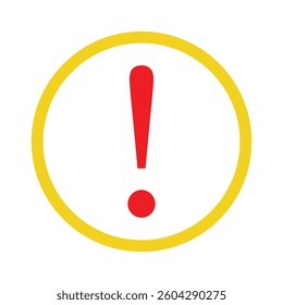 Warning symbol on a white background. Warning, Attention vector icon, Danger clip art in Flat style, Traffic sign illustration for website and construction in eps 10.
