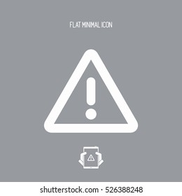 Warning symbol - Vector flat minimal icon