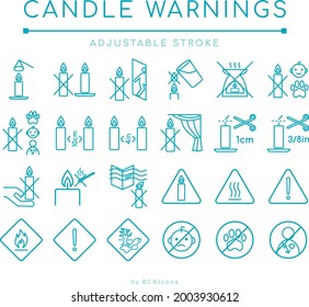 Warning Symbols For Candle Packaging
