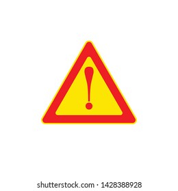 Warning symbols with white background