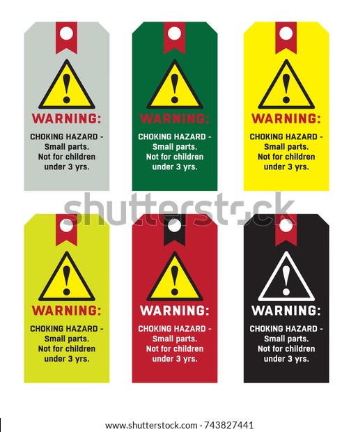 Warning choking Hazard. Warning Label. Warning tag. Warning тег.
