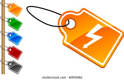  conjunto de etiquetas de advertencia. Ilustración vectorial.