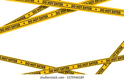 Warning tape background. Do not enter yellow ribbons