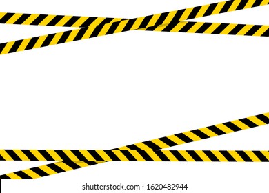 Warning tape background flat style