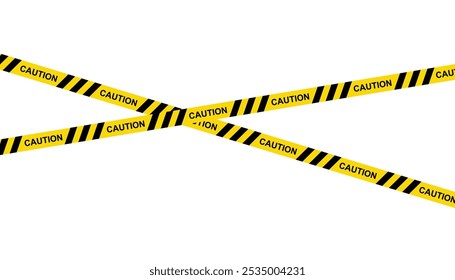 Warning tape. danger tape. caution tape. under construction. caution yellow warning lines isolated on white background. restriction and prohibition zones sellotape. police stripe border. crime locatio