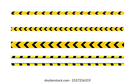 Warning tape. danger tape. caution tape. under construction. police stripe border. crime location. caution yellow warning lines isolated on white background. restriction and prohibition zones sellotap