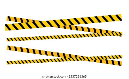 Warning tape. danger tape. crime location. caution tape. under construction. caution yellow warning lines isolated on white background. restriction and prohibition zones sellotape. police stripe borde