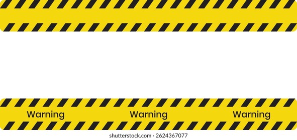 Fita de aviso e ilustração de vetor de elementos de faixa de risco