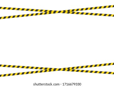 Warning tape isolated on white background. Your text here. Vector illustration.