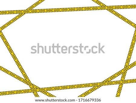 Warning tape isolated on white background. Your text here. Vector illustration.