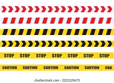 warning tape official crime and danger tapes vector illustration