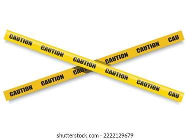 warning tape official crime and danger tapes vector illustration