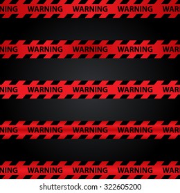 warning tape, set of black and red seamless caution tape with different sign, police security tape, crime scene tape