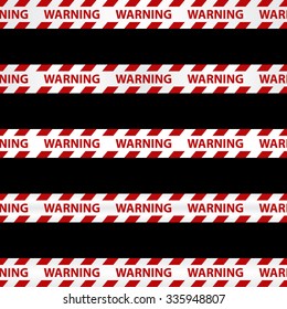 warning tape, set of red and white seamless caution tape with different sign, police security tape, crime scene tape