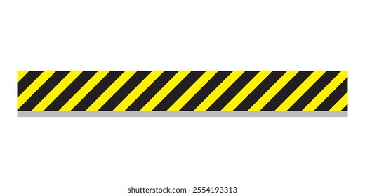 Warning tape with yellow and black diagonal stripes. warning pattern icon .