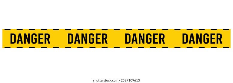 Warning tape with yellow and black diagonal stripes. Warn stop seamless line. Safety stripe warning caution hazard danger road vector sign. Caution and danger tapes. vector illustration eps 888.